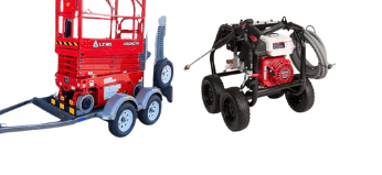 19ft Scissor w/ 2T Trailer + 3600PSI Pressure Washer
